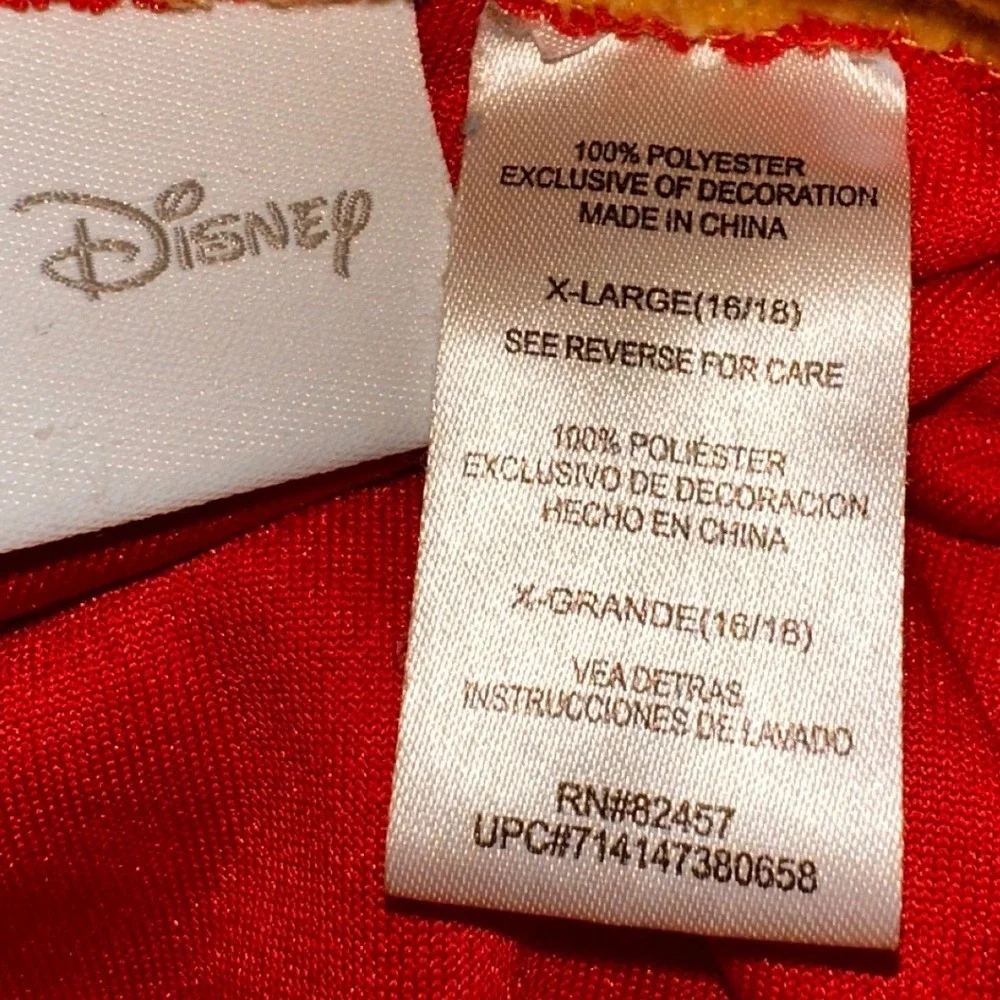 Disney Winnie the Pooh Plush Fleece Hooded One Piece Pajamas Costume XL 16/18 - Picture 5 of 5